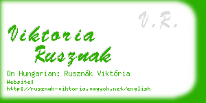 viktoria rusznak business card